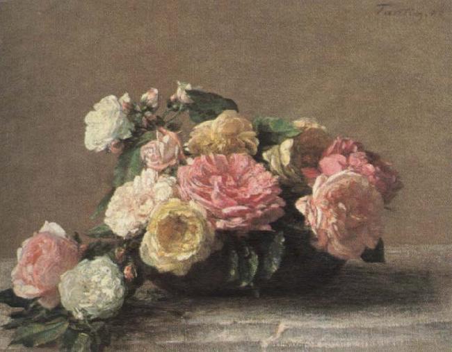 Henri Fantin-Latour roses in a dish Sweden oil painting art